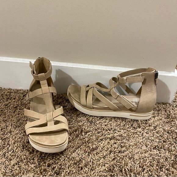 NWOB Eileen Fisher Sola Tumbled Nubuck Leather Sneaker Sandal - Picture 4 of 9